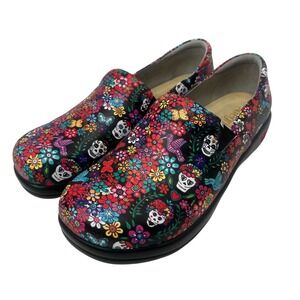 Alegria Professional Clogs Day Of The Dead Sugar Skulls Slip On 10.5-11 US 42 EU